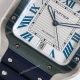 TW Factory 1-1 Replica Cartier Santos 9015 Blue ADLC Bezel with Rubber Strap (4)_th.jpg